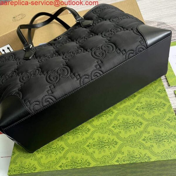 Replica Gucci 631685 Ophidia GG medium tote black 7