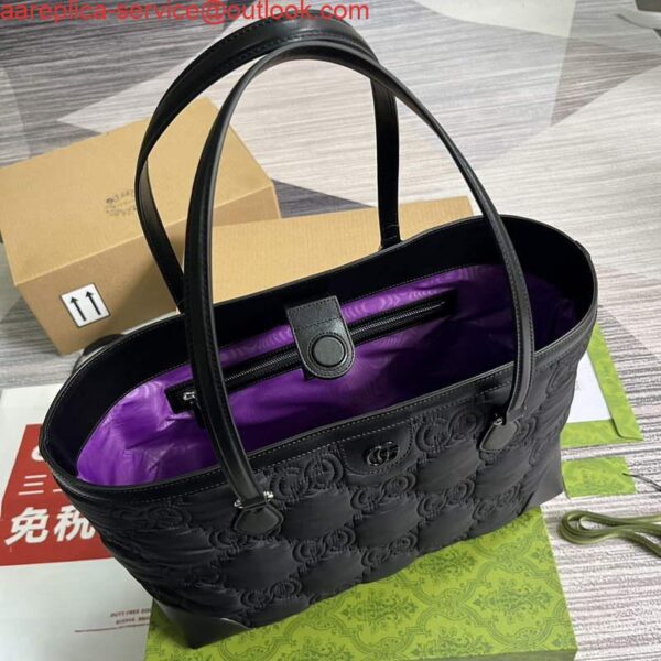 Replica Gucci 631685 Ophidia GG medium tote black 8