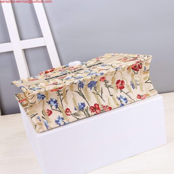 Replica Dior M1296 Book Tote Christian Dior Small Beige Multicolork 7