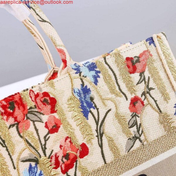 Replica Dior M1296 Book Tote Christian Dior Small Beige Multicolork 9
