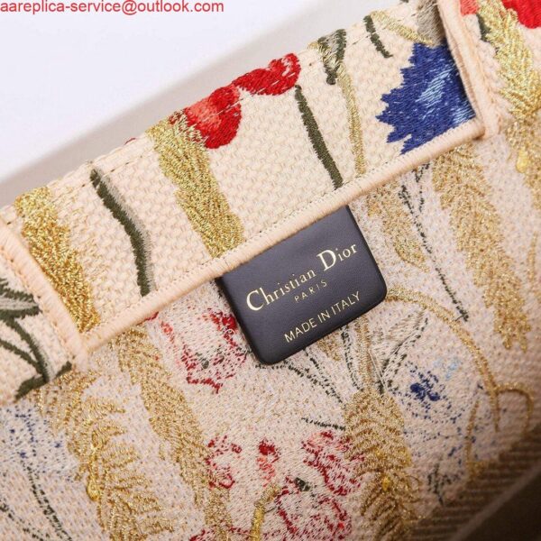Replica Dior M1296 Book Tote Christian Dior Small Beige Multicolork 10