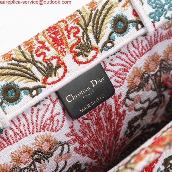 Replica Dior M1296 Book Tote Christian Dior Small Multicolor Red and Green 10