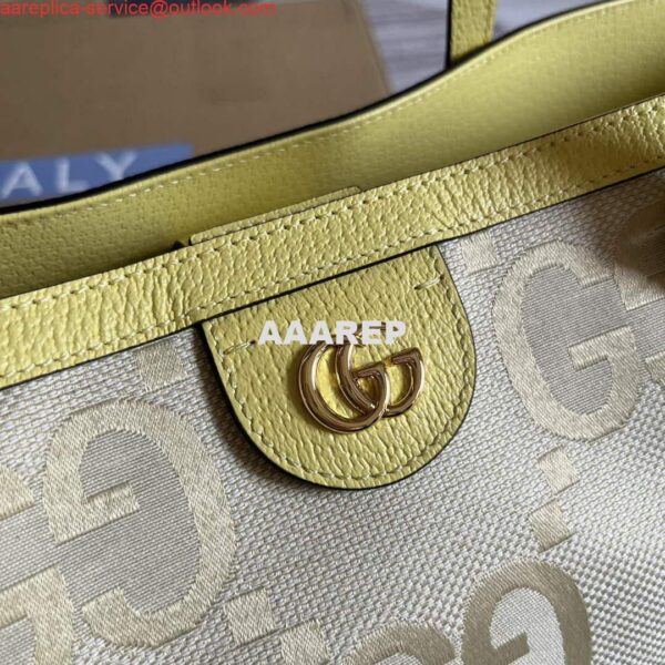 Replica Gucci 631685 Ophidia jumbo GG medium tote Banana 5