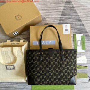 Replica Gucci 631685 Ophidia Medium Tote With Web Black