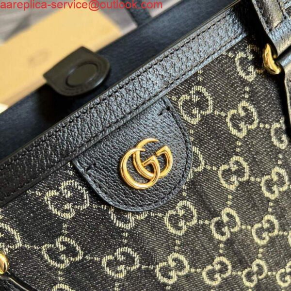 Replica Gucci 631685 Ophidia Medium Tote With Web Black 8