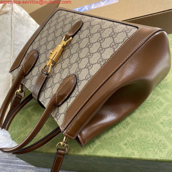 Replica Gucci 649016 Gucci Jackie 1961 Medium Tote Bag Brown 2