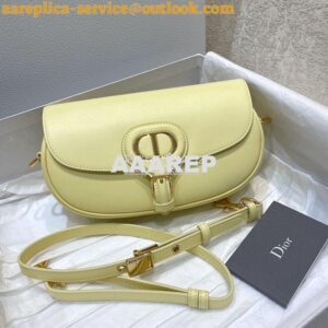 Replica Dior Bobby East-West Bag Pale Yellow Box Calfskin M9327