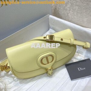 Replica Dior Bobby East-West Bag Pale Yellow Box Calfskin M9327 2