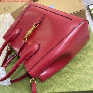 Replica Gucci 649016 Gucci Jackie 1961 Medium Tote Bag Red 2