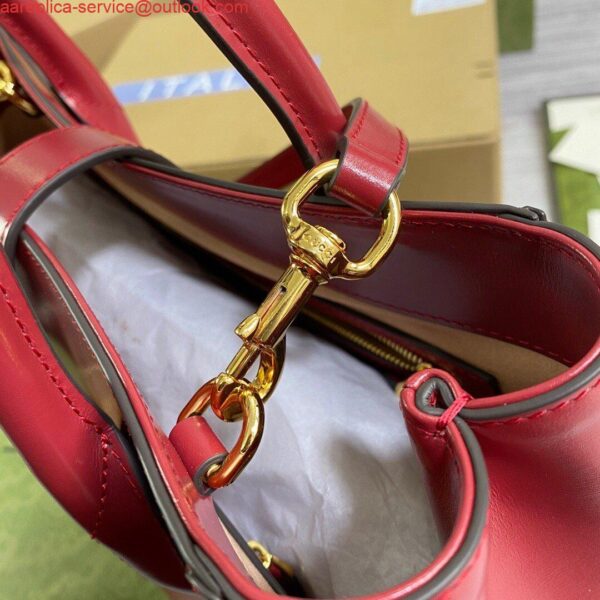 Replica Gucci 649016 Gucci Jackie 1961 Medium Tote Bag Red 9