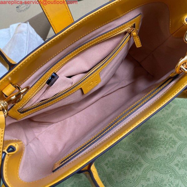 Replica Gucci 649016 Gucci Jackie 1961 Medium Tote Bag Yellow 10