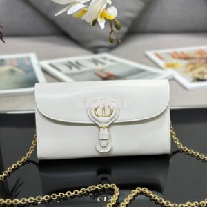 Replica Dior Bobby East-west Pouch With Chain Latte Smooth Calfskin S5 2