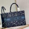 Replica Dior M1296 Medium Book Tote D-Constellation embroidery in shades of blue 2