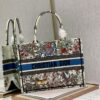 Replica Dior M1296 Medium Book Tote Toile de Jouy Zodiac latte embroidery 2