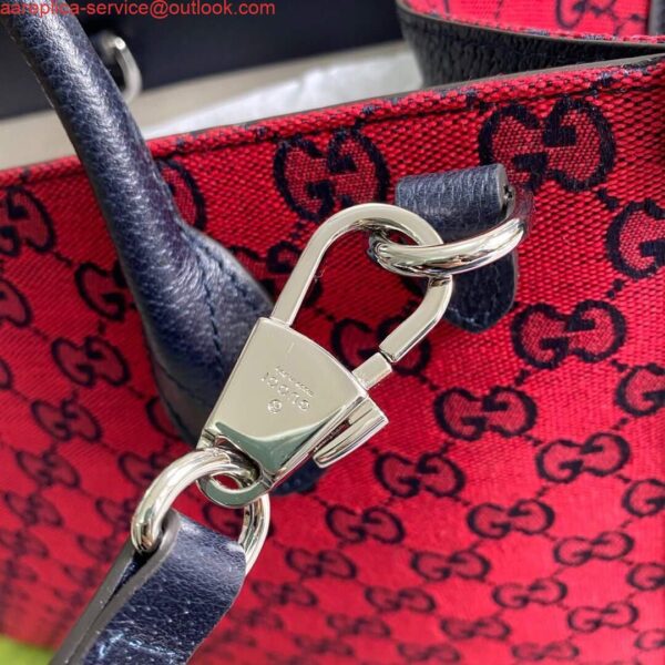 Replica Gucci 659983 GG Multicolour Small Tote Bag Red 8