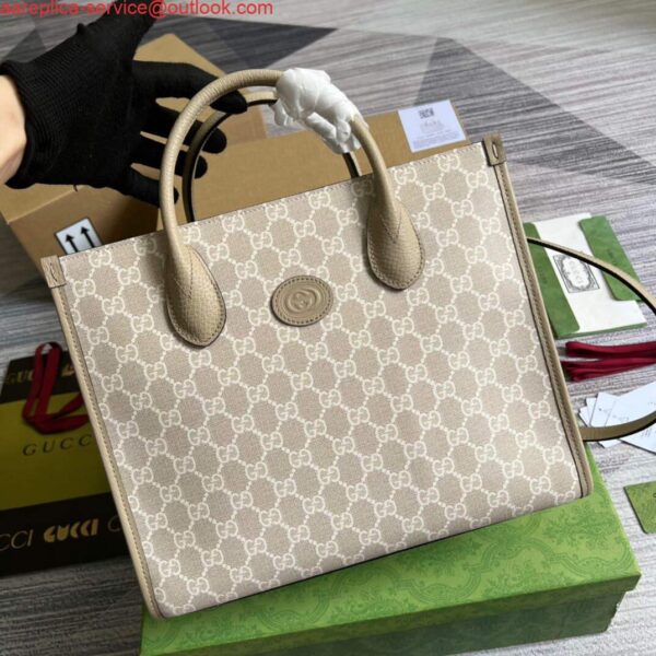 Replica Gucci 659983 GG Small Tote Bag Beige 5