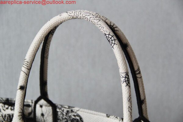 Replica Dior M1296 Medium Book Tote Toile de Jouy Zodiac latte embroidery 7