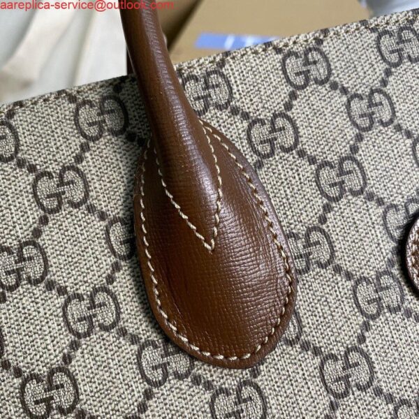 Replica Gucci 659983 GG Small Tote Bag Brown 7