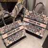 Replica Dior Book Tote bag in Beige Multicolor Jardin d'Hiver Embroide 2