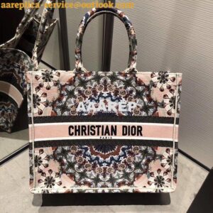 Replica Dior Book Tote bag Embroidered Canvas with Multicolored KaléiD 2