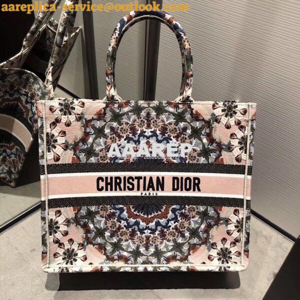 Replica Dior Book Tote bag Embroidered Canvas with Multicolored KaléiD 4