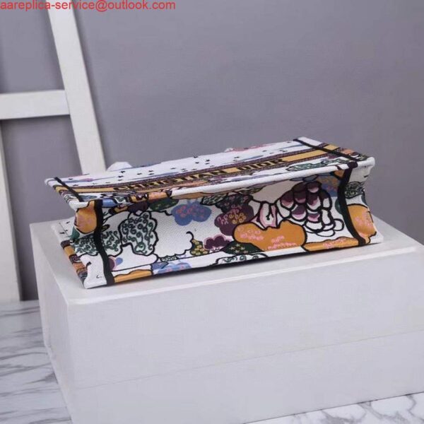 Replica Dior Medium Book Tote Latte Dior Ciel de Rêve Embroidery M1296 5
