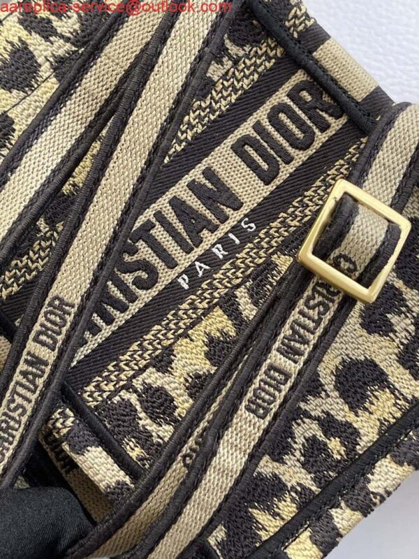 Replica Dior S5555 Mini Dior Book Tote Phone Bag Beige and Black Mizza Embroidery 7