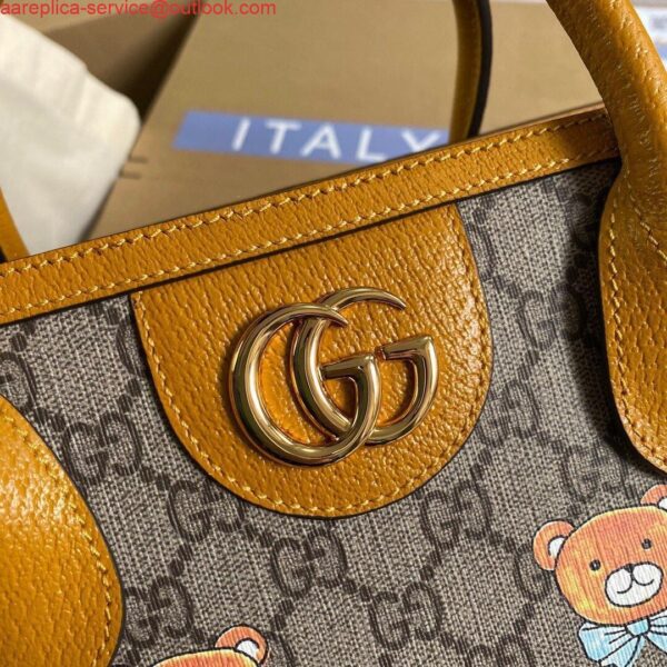 Replica Gucci 660531 GG KAI Cooperation Teddy Bear Tote Bag Tan 4