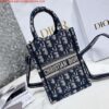 Replica Dior S5555 Mini Dior Book Tote Phone Bag Blue multicolor embroidery S1102 2