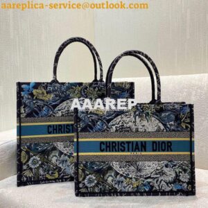 Replica Dior Book Tote bag in Blue Constellation Embroidery