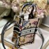 Replica Dior S5555 Mini Dior Book Tote Phone Bag White and Black Eembroidery S1108 2