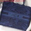 Replica Dior Book Tote M1286 Blue Dior Oblique Velvet 2