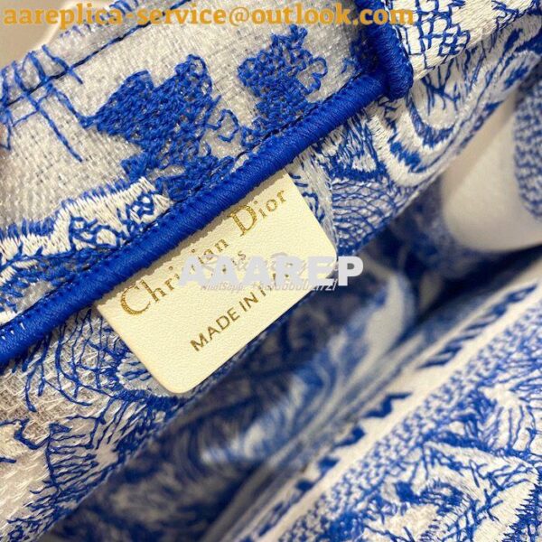 Replica Dior Book Tote bag in Fluorescent Blue Toile de Jouy Transpare 20