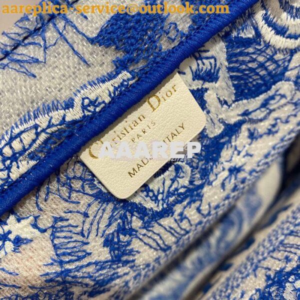 Replica Dior Book Tote bag in Fluorescent Blue Toile de Jouy Transpare 29