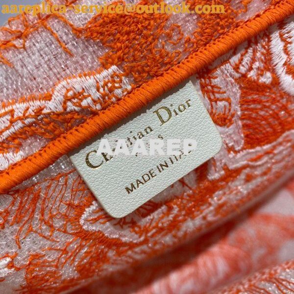 Replica Dior Book Tote bag in Fluorescent Orange Toile de Jouy Transpa 18