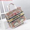 Replica Dior M1265 Small Book Tote Gray Multicolor Mizza Embroidery