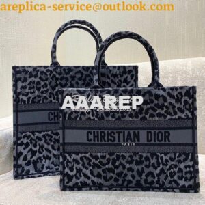 Replica Dior Book Tote bag in Gray Mizza Embroidery