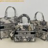 Replica Dior Book Tote bag in Gray Toile de Jouy Reverse Embroidery