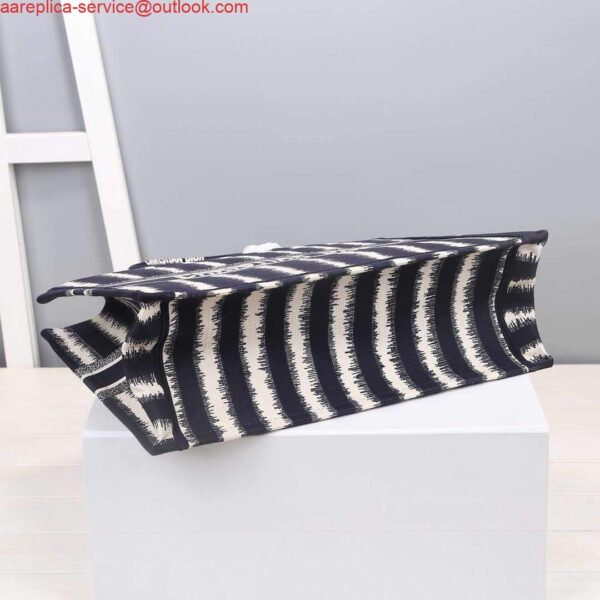 Replica Dior M1286 Dior Book Tote Blue D-Stripes Embroidery 6
