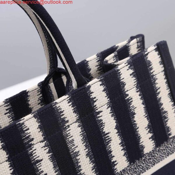 Replica Dior M1286 Dior Book Tote Blue D-Stripes Embroidery 7