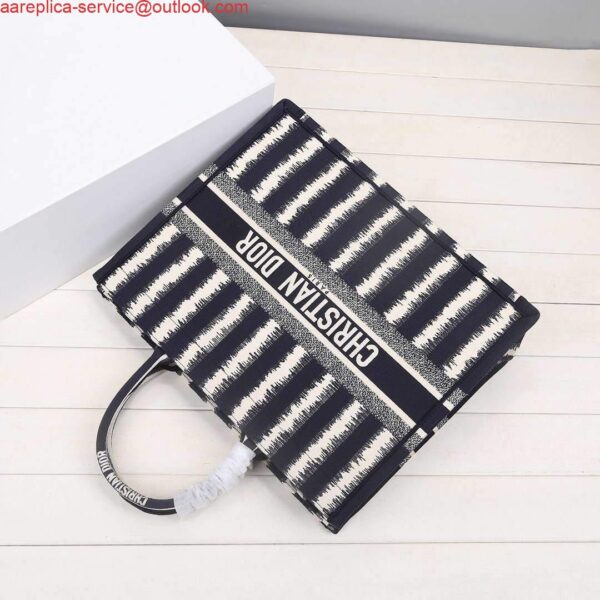 Replica Dior M1286 Dior Book Tote Blue D-Stripes Embroidery 8