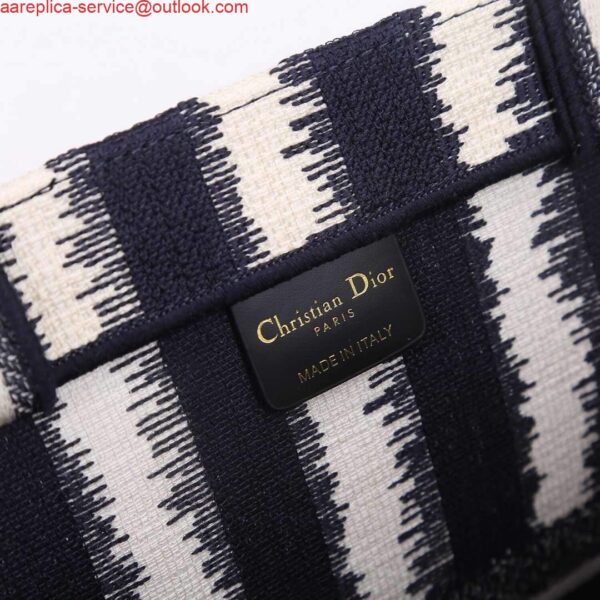 Replica Dior M1286 Dior Book Tote Blue D-Stripes Embroidery 10