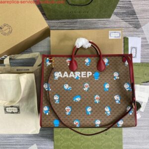 Replica GG 653952 Gucci Doraemon x Gucci large Tote bag Red