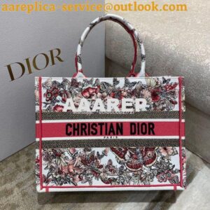 Replica Dior Book Tote bag in Multicolor Butterfly Embroidery