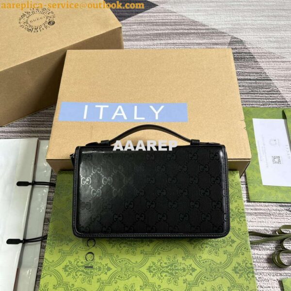 Replica Gucci 336298 Travel Document Package Black 3