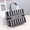 Replica Dior M1286 Dior Book Tote Red Multicolor D-Stripes Embroidery