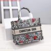 Replica Dior M1286 Dior Book Tote small Pink D-Stripes Embroidery 2