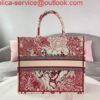 Replica Dior M1286 Large Book Tote Beige jute fabric with Union motif embroidery 2