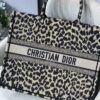Replica Dior M1286 Large Book Tote Beige jute fabric with Union motif embroidery