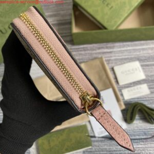 Replica Gucci 456117 GG Marmont Zip Around Wallet Pink